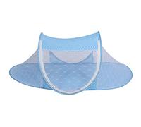 Baby Infant Bed Canopy Mosquito Net, plegable Baby Infant Pop Up Crib Cradle Anti-Bug Tienda Mosquito Mesh Net Portátil Nursery Bed Cuna Canopy Travel Bed Play Shades(turquesa)