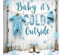 Baby It’s Cold Outside Baby Shower Guest Book: Rustic Winter Clothesline Theme with Mittens, Hats & Snowflakes - Rustic winter baby shower guest book ... snowflake and clothesline-themed keepsake