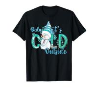 Baby It's Cold Outside Snowman Christmas Christmas Holiday Pijama Camiseta