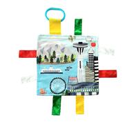 Baby Jack & Co 8x8 Learning Lovey Seattle Washington Tag Juguetes para beb s - Juguetes arrugados para beb s - Suaves y seguros - Aprende ciudade