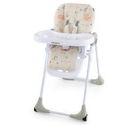 BABY JOY Trona convertible para bebés y niños pequeños, altura ajustable, silla alta Grow & Go con reclinación y reposapiés, bandeja doble extraíble, silla de comedor portátil con ruedas (beige bosque