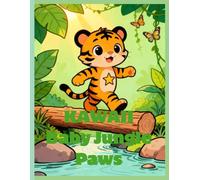 Baby Jungle Paws: A Cute Baby Jungle Animals Coloring Book for Kids Ages 3-8: fun and easy toddlers kids coloring pages (little paw worlds)