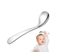 Baby Learning Spoon - Niños Training Spoon | Cabeza Incurvada Poco Profundo No Deslizada | Cubiertos De Alimentación Para Bebés Multifuncionales Suministros Para La Alimentación, Puré De Fru