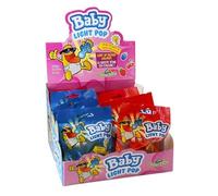 BABY LIGHT POP con Luz - Estuche 12 Chupetes Caramelo con Luz LED - Dulces Frutales en Display para Tiendas, Eventos y Regalos