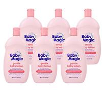 Baby Magic Gentle Baby Lotion | 16.5 Fl Oz (Pack of 6) | Vitamins & Aloe, Pink (705544), Original Baby Scent