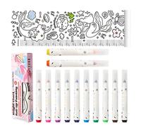 Baby Measuring Ruler, Baby Roll up Growth Chart, Height Measurement Ruler 12 Color Pens 66.93x10.63 inches for Kindergartens and Early Childhood Education Centers