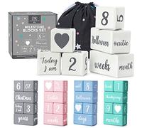 Baby Milestone Blocks - Blanco