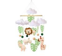 Baby Mobile - Campana de cama para cuna con león, elefante, jirafa e hipopótamo, juguete calmante para habitación de bebé, regalo para recién nacidos