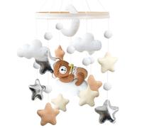 Baby Mobile - Campana para cuna de bebé, diseño de oso de peluche, estrella, luna y nube, decoración de habitación de bebé para recién nacidos