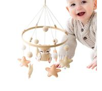 Baby Mobile Crib, Portable Felt Hanging Decor, 15.75x9.06 Inches Soft Sensory Design, Lightweight & Safe Materials, Neutral Style, for Nursery Bedroom Home Baby Girl Boy Room