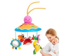 Baby Mobile for Crib, Animal Bassinet Mobile Hanger, Rotating Musical Bell, Cute Nursery Decor, Preschool Learning Toys, Soft Stroller Accessories, Ideal for Boys and Girls