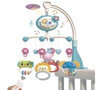 Baby Mobile Móvil Bebé con música y Proyector, Movil Musical con Timing-Funktion & Fernsteuerung, Juguetes Colgantes Giratorios para Bebés, Regalo Para Niñas Recién Nacidas