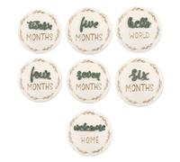 Baby Monthly Announcement Card, 7 Pieces Double-Sided 3D Baby Picture Signs, Versatile Decorative Month Marker Discs, Perfect Home Decor for Wall Nursery Photography, 10cm