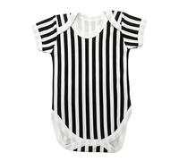 Baby Moo's Beetle Striped Baby Grow - Body unisex inspirado en la película de terror Beetlejuice - Regalos góticos alternativos para bebés y padres del Reino Unido, blanco, 0-3 Months