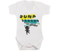 Baby Moo's ¡JUMP AROUND! Chaleco de cultivo | Unisex Cool Hip Hop Music Funny Body - Alternative House of Pain 90s UK, blanco, 6 mes