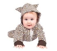 Baby Moo's Mameluco de leopardo para niños o niñas, Ropa Niño, Ropa Bebe 1 Año, bonito estampado animal con capucha y cremallera, todo en uno, regalo para recién nacidos o padres, Biege, marrón