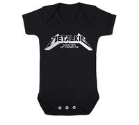 Baby Moo's METAL KID Master of Parents - Body para bebé, diseño de rock alternativo, Negro, 0-3 Months