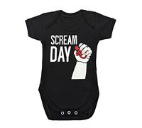 Baby Moo's Scream Day Funny Pop Punk Baby Grow - Body unisex para bebé, diseño de música punk rock, Negro, 0-3 Months