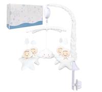 Baby Musical Crib Mobile, Rotating Plush Toy Music Box, 28.74x12.99 inches, High-Contrast Wind-Up Hanging Mobile, Engaging Sensory Toy for Nursery, Cradle, Car Seat Entertainment