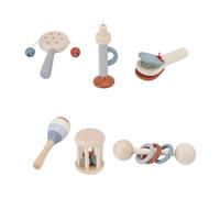 Baby Musical Instruments Wooden Toys, Safe Wood Toddler Percussion Set for Early Education Music Development 6 Piece Kit