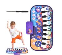 Baby Musical Mat - Dibujos animados Interactivos Piano Mat con efectos de sonido, teclado de piso educativo para el aprendizaje temprano | Divertidos juguetes musicales de alfombra de baile para niños