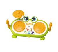 Baby Musical Toys, Light-Up Drum Set, Frog-Themed Percussion Instrument, Interactive Sound Toy, Educational Rhythm Builder, Featuring Abs Material, 11.81x3.94x7.87in