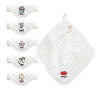 Baby Muslin Washcloths With English Labels For Separate Hygienic Baby Care