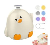 Baby Nail , Chicken Shaped Electric Grinder, 2,76 x 1,77 pulgadas Fingernail File con 6 cabezales de reparación ergonómica, herramienta de cuidado de uñas para adultos y adultos