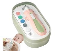 Baby Nail Clippers, Professional Nail with Dust Cover, Rechargeable Automatic File, Fingernail Clippers with LED Light, Type C Charging, for Beauty