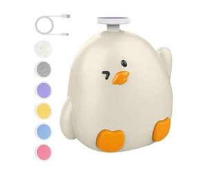 Baby Nail Filer, Baby Nail Grinder - Lindo pollo en forma de uñas,Archivo de uñas con 6 cabezales de molienda de repuesto, productos ergonómicos de guardia de embarcaciones