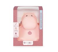 Baby Nat' BN6123 - Luz Nocturna de Silicona para bebé, luz Suave, hipopótamo, zoe, Rosa, colección Zoe, luz Suave, Multicolor, 5 Modos y 8 Colores para la habitación del bebé, Recargable por USB,