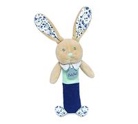 BABY NAT ' - Sonajero de muñeco de conejo POUPI "marina" - BN0605 -Bleu