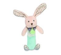 BABY NAT ' - Sonajero de muñeco de conejo POUPI "naturaleza" - BN0601 -Beige