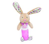 BABY NAT ' - Sonajero de muñeco de conejo POUPI "rosa" - BN0609 - Rosa