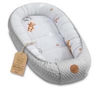 Baby Nest Bebé - Nido Reductor Suave Mullido y portátil Bebe | Calentito acogedor para Recién Nacido - ideal Cuna Moisés Cochecito Habitación Viaje nidito Minky Ositos de peluche