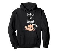 Baby On Board Baby Peeking Embarazo Presente Anuncio Sudadera con Capucha