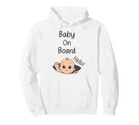 Baby On Board Baby Peeking Embarazo Presente Anuncio Sudadera con Capucha