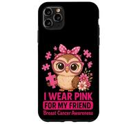 Baby Owl I Wear Pink For My Friend Concientización sobre el cáncer de Mama Carcasa para iPhone 11 Pro MAX