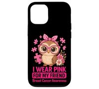 Baby Owl I Wear Pink For My Friend Concientización sobre el cáncer de Mama Carcasa para iPhone 12/12 Pro
