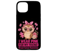 Baby Owl I Wear Pink For My Friend Concientización sobre el cáncer de Mama Carcasa para iPhone 15 Plus