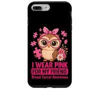 Baby Owl I Wear Pink For My Friend Concientización sobre el cáncer de Mama Carcasa para iPhone 7 Plus/8 Plus