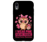 Baby Owl I Wear Pink For My Friend Concientización sobre el cáncer de Mama Carcasa para iPhone XR