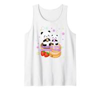 Baby Panda Donuts Lovers Pink Blue Estrellas, Vibraciones positivas Camiseta sin Mangas