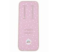 Baby Pasitos Colchoneta Bebé Universal 34x84 cm y/o Bolso Organizador Carro 35x33x10 cm - Accesorios Silla Paseo - Transpirable 3D - Pack Disponible (Colchoneta Estrellas Rosa)