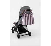 Baby Pasitos Colchoneta Bebé Universal 34x84 cm y/o Bolso Organizador Carro 35x33x10 cm - Accesorios Silla Paseo - Transpirable 3D - Pack Disponible (Bolso Rayas Granate)