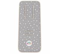Baby Pasitos Colchoneta Bebé Universal 34x84 cm y/o Bolso Organizador Carro 35x33x10 cm - Accesorios Silla Paseo - Transpirable 3D - Pack Disponible (Colchoneta Estrellas Gris)