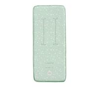 Baby Pasitos Colchoneta Universal Silla de Paseo Bebé 84x34 cm, Tejido 3D Transpirable, Funda Acolchada para Carrito, Varios Diseños y Colores (Topos Verde)