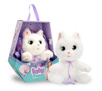 BABY PAWS Gatito, Peluche Interactivo, Gatito con Sonidos Que Abre y Cierra los Ojos e Incluye una Bolsa para Llevarlo Contigo, Juguete Regalo para Niños y Niñas de 3 Años o Más