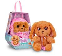 BABY PAWS Sleeping Puppies Cocker- Peluche Interactivo con Sonidos que Abren y Cierran los Ojitos e Incluyen una Bolsita-Manta-Regalo óptimo para Niños y Niñas +3 Años