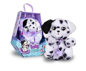BABY PAWS Sleeping Puppies Dálmata- Peluche Interactivo con Sonidos que Abren y Cierran los Ojitos e Incluyen una Bolsita-Manta-Regalo óptimo para Niños y Niñas +3 Años